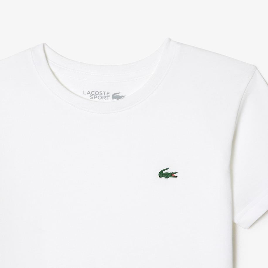 Lacoste Boys Sport Breathable Cotton Blend T-Shirt White