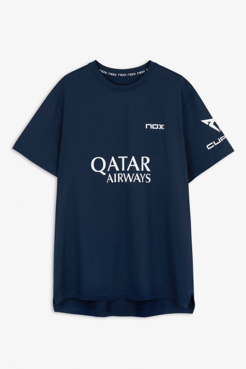 Camiseta Sponsors AT10 Azul Marino de Agustín Tapia - NOXpadelCamisetas