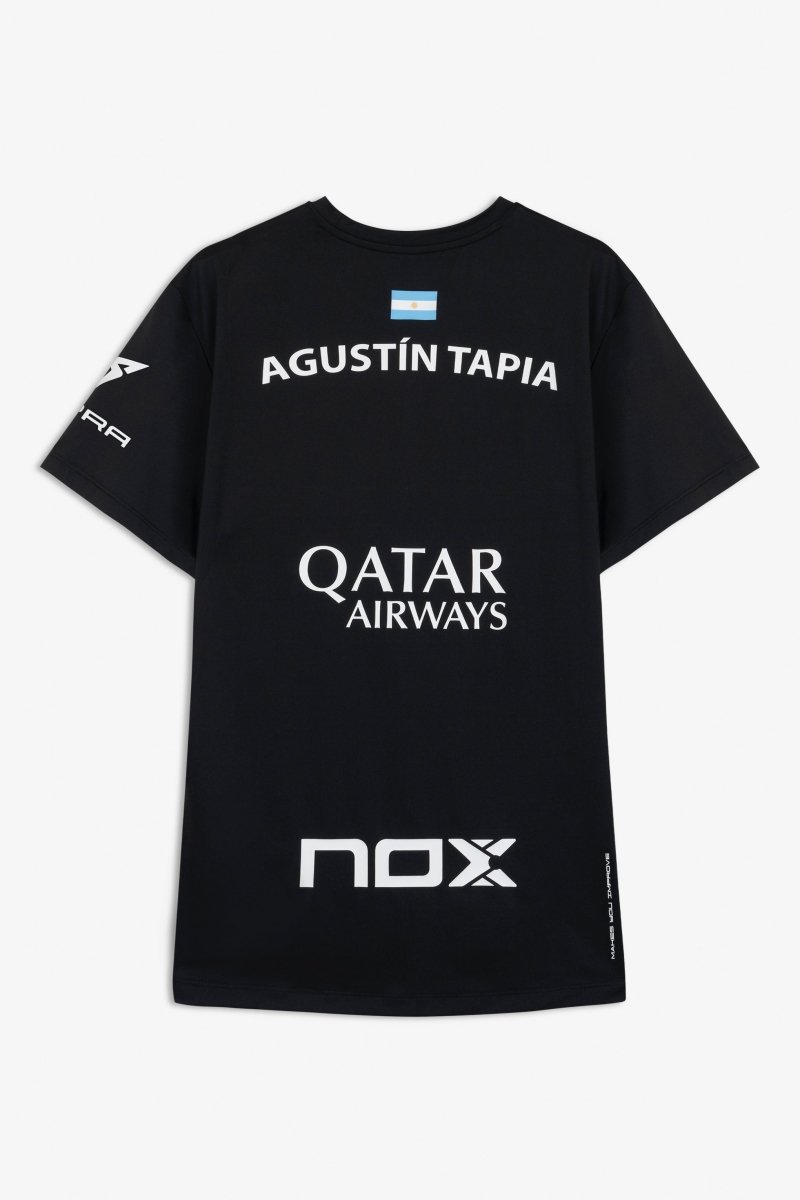 Camiseta Sponsors AT10 Negro de Agustín Tapia - NOXpadelCamisetas