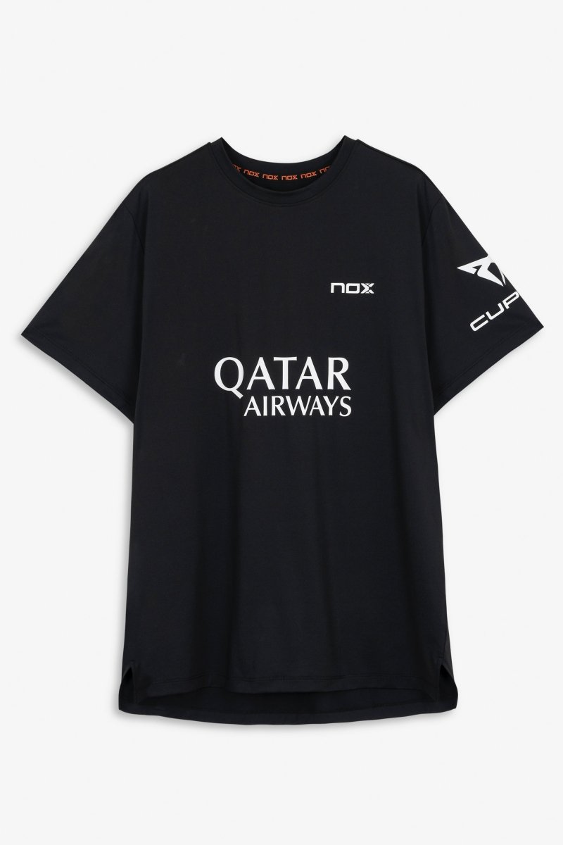 Camiseta Sponsors AT10 Negro de Agustín Tapia - NOXpadelCamisetas