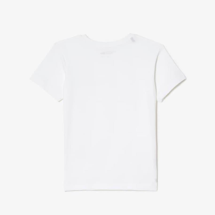 Lacoste Boys Sport Breathable Cotton Blend T-Shirt White