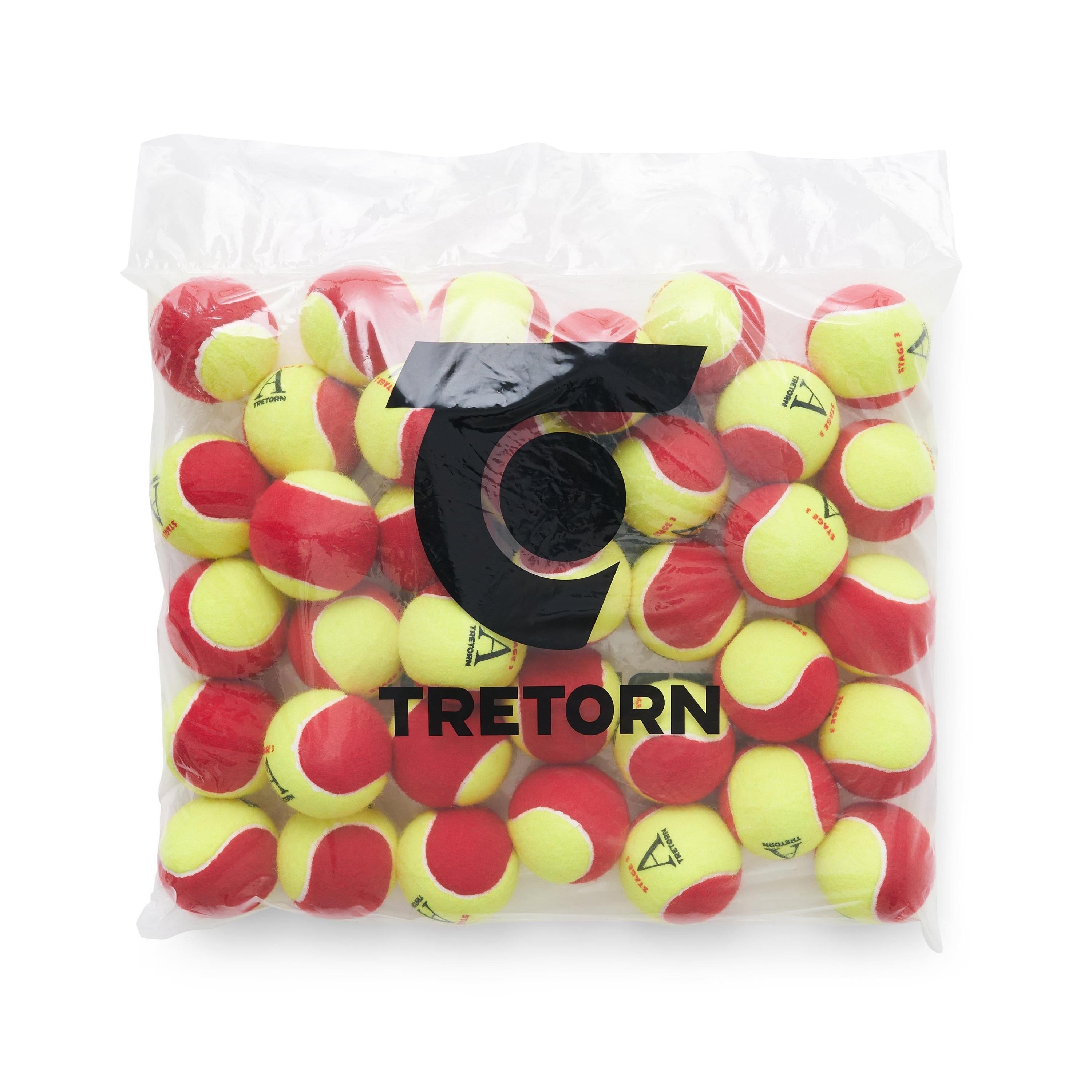 Tretorn Academy, 36 Ball Bag Red Felt Stage 3.