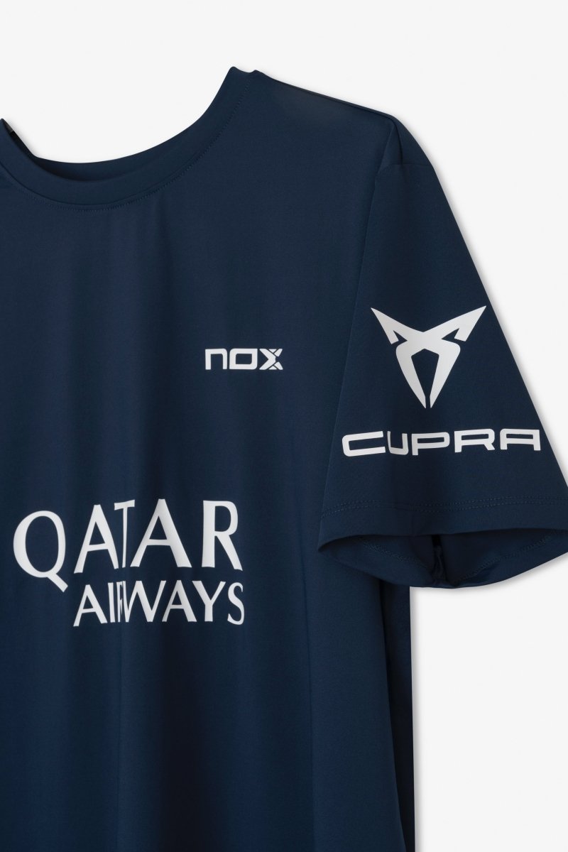 Camiseta Sponsors AT10 Azul Marino de Agustín Tapia - NOXpadelCamisetas