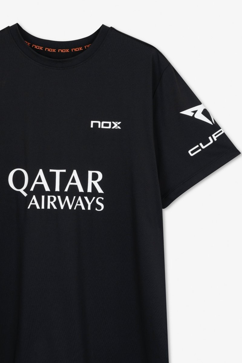 Camiseta Sponsors AT10 Negro de Agustín Tapia - NOXpadelCamisetas