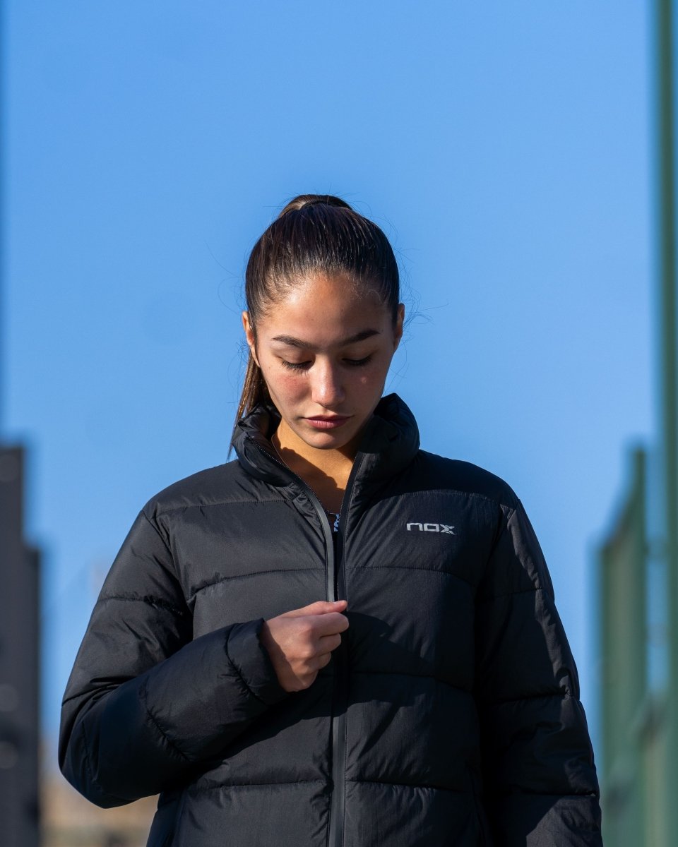 Chaqueta acolchada mujer TEAM negro - NOXchaqueta deportivachaqueta deportiva